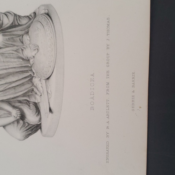 BOADICEA ,  Engraved by R A Artlett from the group by J Thomas, The Art 1857 - Picture 7 of 8